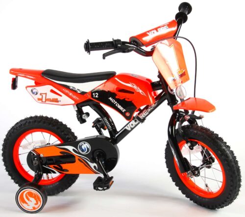 Volare Motorbike Kinderfiets - Jongens - 12 inch - Oranje - 95% afgemonteerd - Afbeelding 2