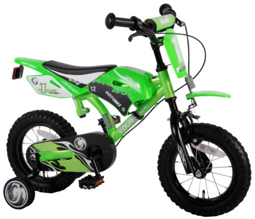 Volare Motorbike Kinderfiets - Jongens - 12 inch - Groen - 2 handremmen - Afbeelding 2