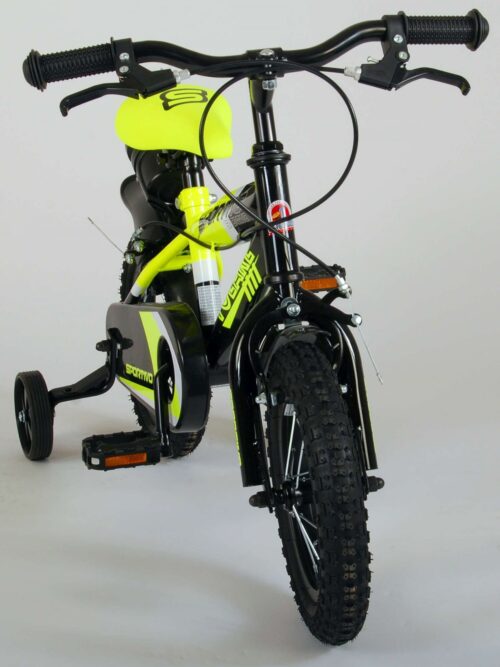 Volare Sportivo Kinderfiets - Jongens - 12 inch - Neon Geel Zwart - Twee Handremmen - 95% afgemonteerd - Afbeelding 3