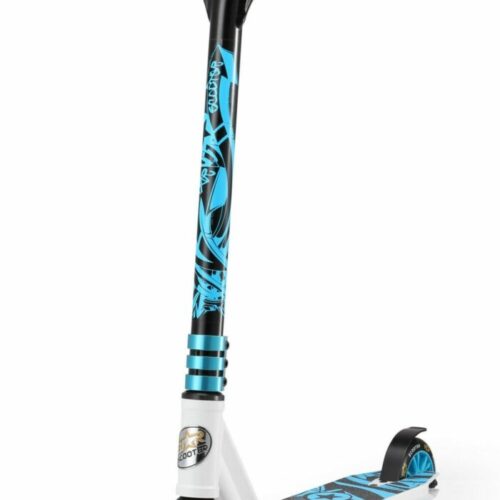 STEP / STUNTSTEP STAR SCOOTER FREESTYLE alu STUNTSTEP 110MM MINI WIT / BLAUW
