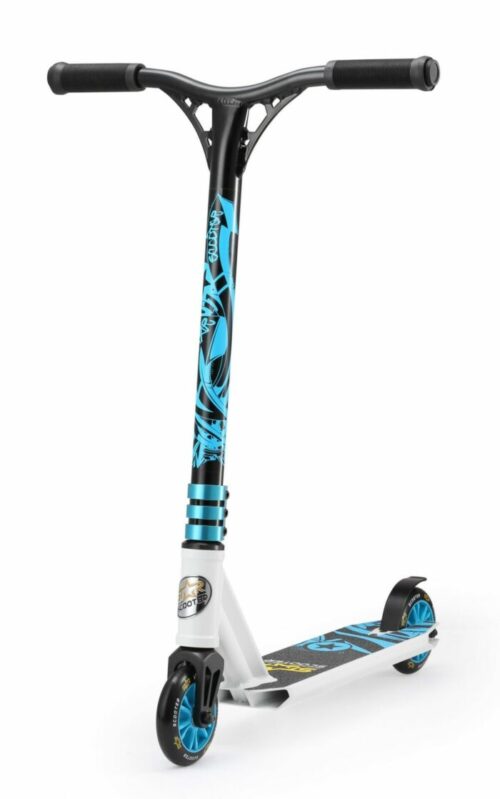 STEP / STUNTSTEP STAR SCOOTER FREESTYLE alu STUNTSTEP 110MM MINI WIT / BLAUW