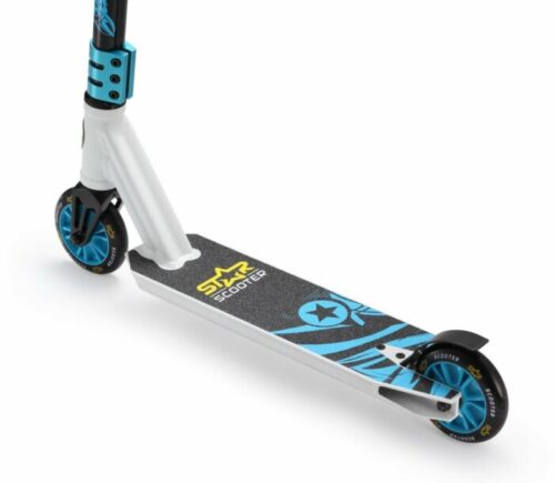 STEP / STUNTSTEP STAR SCOOTER FREESTYLE alu STUNTSTEP 110MM MINI WIT / BLAUW - Afbeelding 5