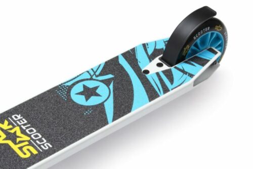 STEP / STUNTSTEP STAR SCOOTER FREESTYLE alu STUNTSTEP 110MM MINI WIT / BLAUW - Afbeelding 6