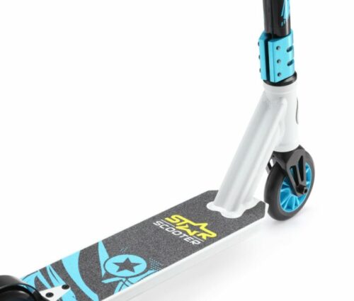 STEP / STUNTSTEP STAR SCOOTER FREESTYLE alu STUNTSTEP 110MM MINI WIT / BLAUW - Afbeelding 7