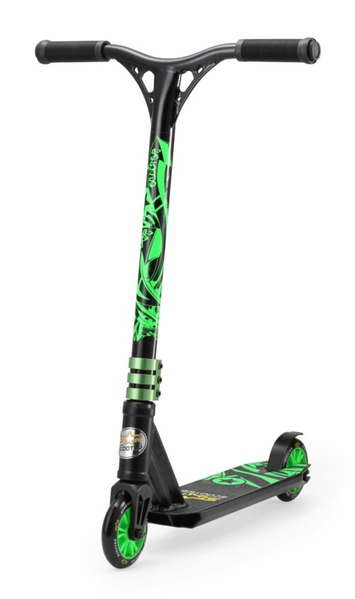 Step / Stuntstep STAR SCOOTER Freestyle Jump alu stuntstep 110mm Mini zwart / groen