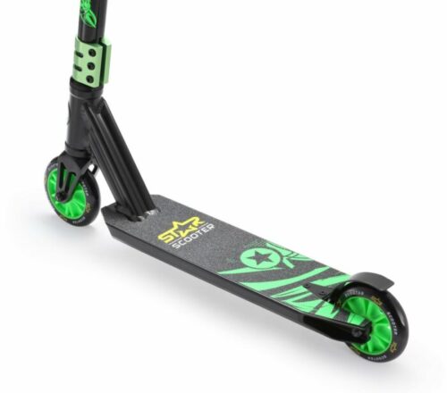 Step / Stuntstep STAR SCOOTER Freestyle Jump alu stuntstep 110mm Mini zwart / groen - Afbeelding 5