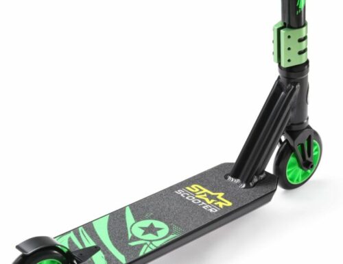 Step / Stuntstep STAR SCOOTER Freestyle Jump alu stuntstep 110mm Mini zwart / groen - Afbeelding 7