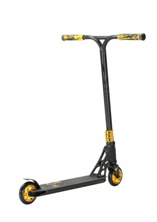Step / Stuntstep STAR SCOOTER Freestyle Jump alu stuntstep 110mm Pro Trick Roller zwart goud - Afbeelding 5