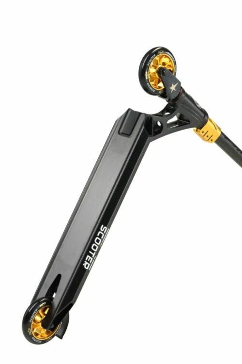 Step / Stuntstep STAR SCOOTER Freestyle Jump alu stuntstep 110mm Pro Trick Roller zwart goud - Afbeelding 6