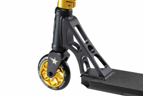 Step / Stuntstep STAR SCOOTER Freestyle Jump alu stuntstep 110mm Pro Trick Roller zwart goud - Afbeelding 9